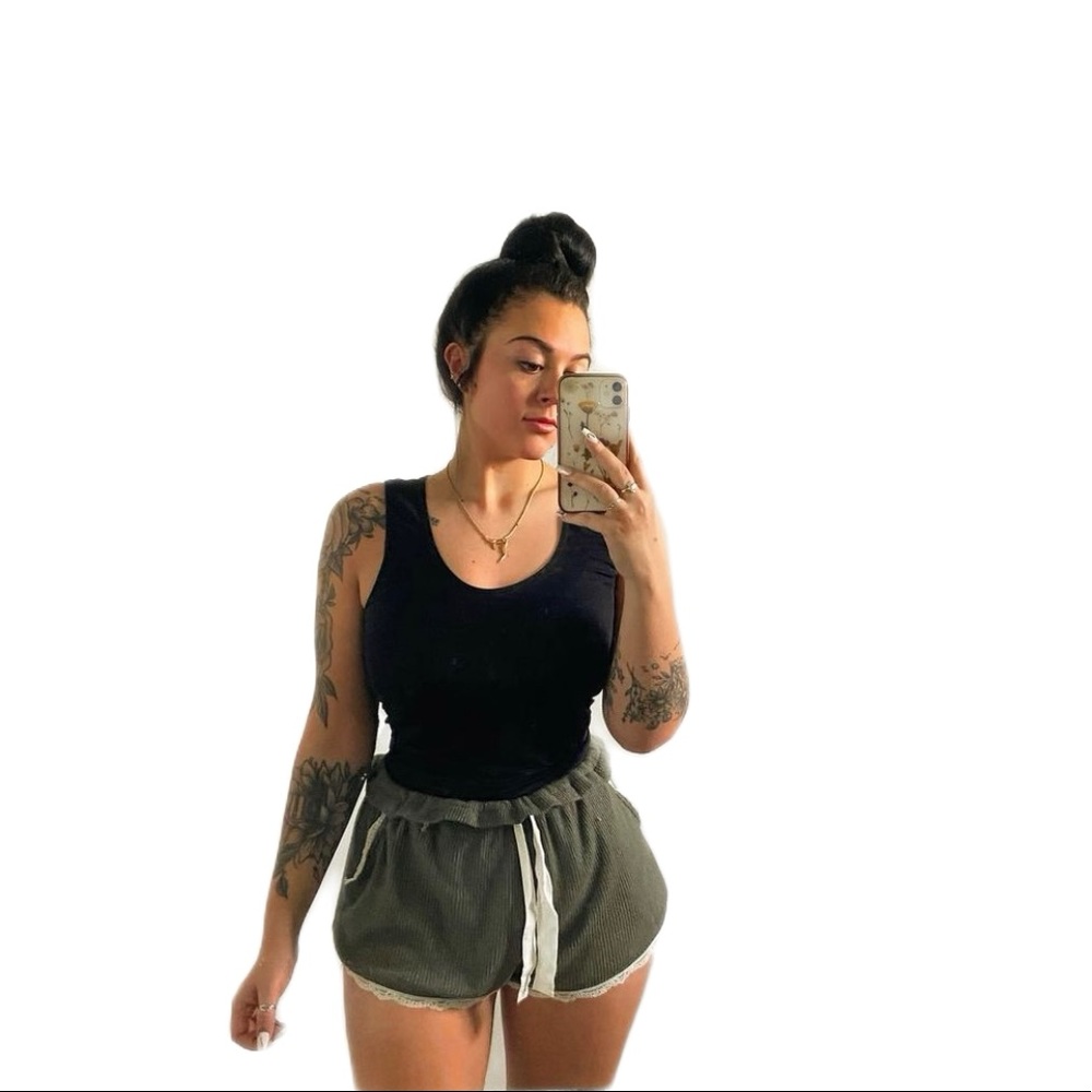 Green Pajama/Lounge Shorts